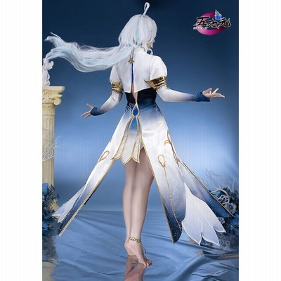 原神 基萌製 フォカロルス コスプレ衣装 五次元 基萌 原神 コスプレ 水神 フォカロルス 神Ver 衣装