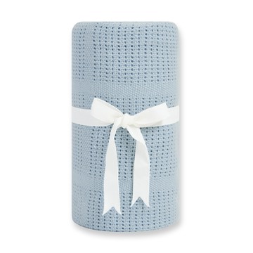 奇哥 - 純棉洞洞毯 120x155cm(9色選擇)-冰山藍