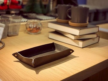 客製化・皮革・收銀盤・置物盤・開幕禮・質感家飾・印字