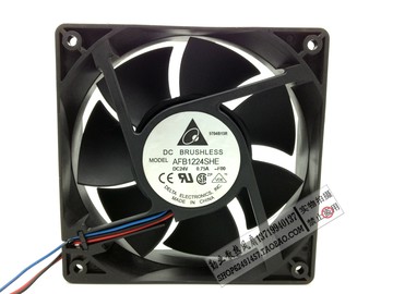 原裝臺達 12038 大風量變頻器風扇 AFB1224SHE雙滾珠 DC24V 0.75A