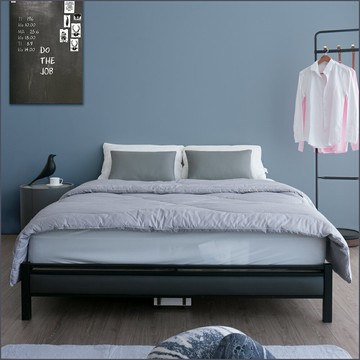 5尺工業風(床底+乳膠獨立筒床墊 )二件組 雙人床 床組 床台 床架【280SET001B】Leader傢居館280-DB711+258-1515055