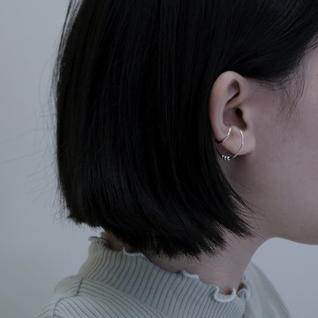 925純銀滾滾耳扣 | 滾滾耳骨夾