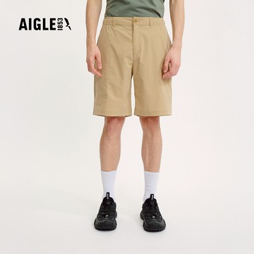 【AIGLE】男 抗UV快乾短褲｜AG-4P119A150 卡其