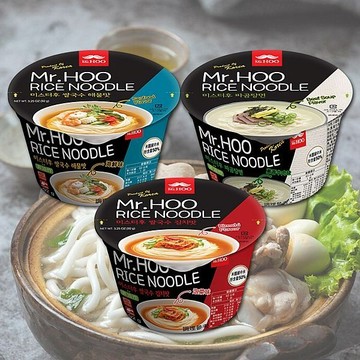 Mr.HOO 米麵線 碗裝 (1碗) 米線 米麵線 低卡杯麵 泡麵 方便麵 海鮮 泡菜 露營【三哥嚴選】DS025481