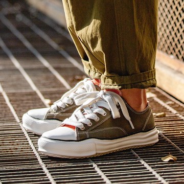 馬登男鞋低幫溶解變形底情侶帆布鞋不規則厚底板鞋休閒男女鞋