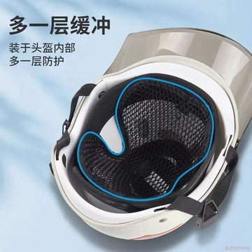 桃園出貨✨摩托車電動車頭盔內襯墊騎行透氣外賣通用網格墊內襯墊四季可拆洗