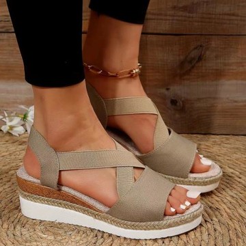 roman shoes women wedge sandals big size 43女大碼坡跟涼鞋