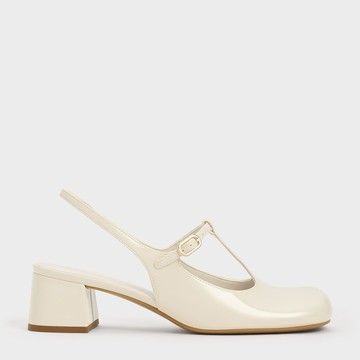 後帶粗跟瑪莉珍鞋