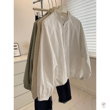 🎈流行女裝🎈韓系立領小個子短外套女春百搭顯瘦休閒輕薄衝鋒衣拉鍊夾克防曬衣