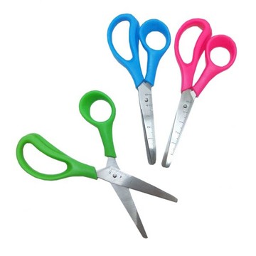 A4082 刻度剪刀 剪紙刀 美勞用具 不鏽鋼剪刀 辦公室用品 創意文具 剪紙 勞作 贈品禮品