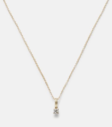 Stone and Strand 14kt gold charm necklace with diamonds
