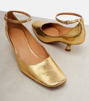 Calvin Klein Collection Anna metallic leather pumps