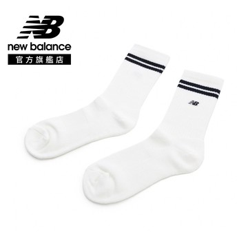 【New Balance】 NB 條紋中長襪_中性_米白色_AC0888WSSV