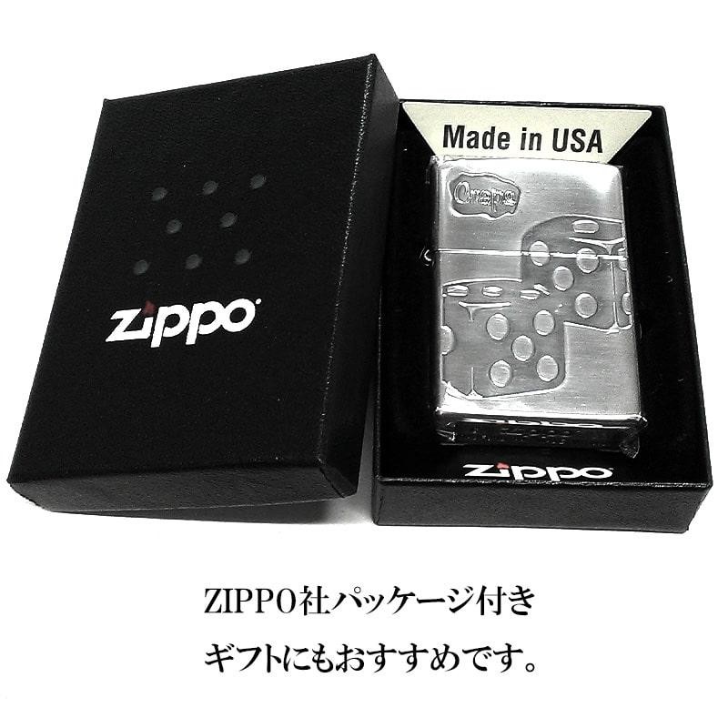 ZIPPO ライター ダイス GAME サイコロ ジッポ シルバーイブシ 両面加工 ...