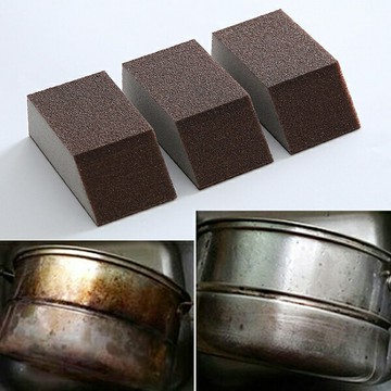 PS Mall【J238】菜瓜布 百潔布 金鋼砂 隙縫刷 清潔刷 廚房清潔 鐵鍋刷 雙面加厚 金鋼砂海綿刷