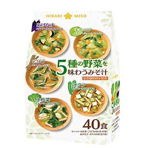 ひかり味噌 5種の野菜を味わうみそ汁 40食入