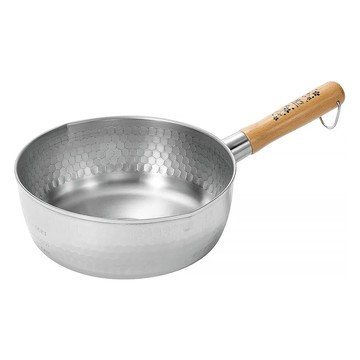 燕人之匠 雪平鍋 OGS-450 日本製造 湯鍋適用  22cm  不鏽鋼 銀色  1個