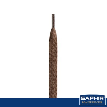 【SAPHIR莎菲爾】寬扁形10mm經典款鞋帶-120公分(6-7對孔)Wide flat black