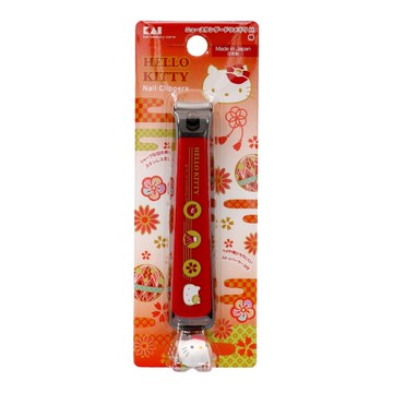日本製 KAI 貝印 Hello Kitty 指甲剪(S) 山茶花 指甲刀 和風【南風百貨】