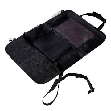 EZlife 汽車座椅背防踢收納袋(1對組)