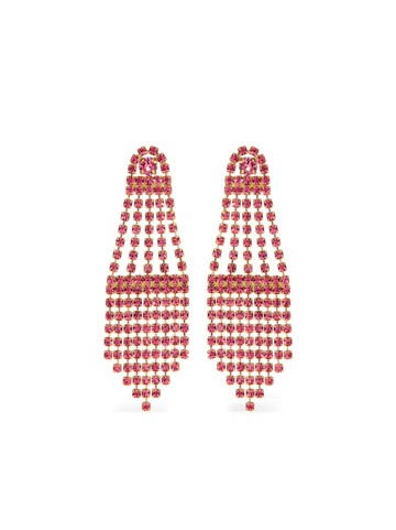 Oscar de la Renta - Crystal Fan crystal earrings - women - Brass - One Size - ROSE