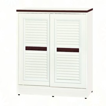 文創集-南亞塑鋼    宮崎 南亞塑鋼3尺百葉雙拉門鞋櫃-90.1x40.8x107cm免組