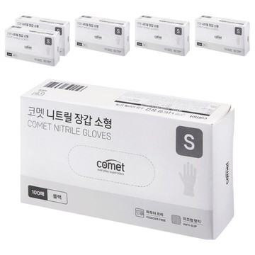 comet 合成橡膠手套 100入  小(S)  黑色  6盒