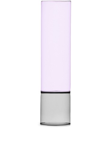 Ichendorf Milano - extra-large grooved 'bamboo' vase - unisex - glass - One Size - Grey
