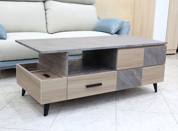 【歐風別館】輕井澤灰橡色大茶几【工業風~基隆至台中免運費】