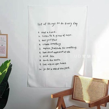 UDlab｜[房間佈置] 掛布  掛毯 掛布 直式 露營掛布 裝飾布 掛布 橫式 手寫文字背景布 AC09-001