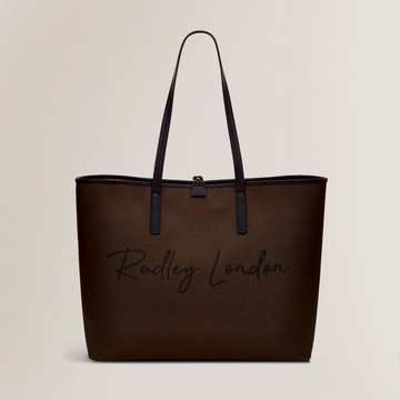 Radley London Womens ADDISON GARDENS SIGN LARGE OPEN TOP TOTE DARK OAK Large Open Top Tote - Brown