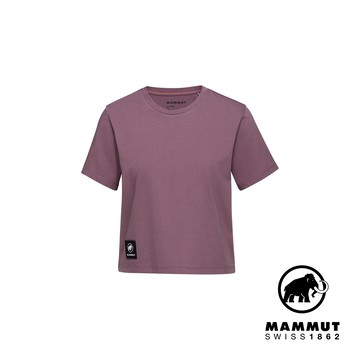 【Mammut 長毛象】Massone T-Shirt Cropped W Patch 有機棉短袖T恤 波動紫 女款 #1017-05180