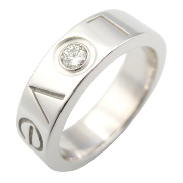 Cartier 卡地亞 18K白金 鑽石 Love 戒指 48 【二手名牌BRAND OFF】