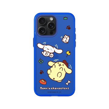 iPhone 15 Pro Max Clear 激光藍 - 三麗鷗-布丁狗＆大耳狗綜合圖 Mix Characters - 開心打滾