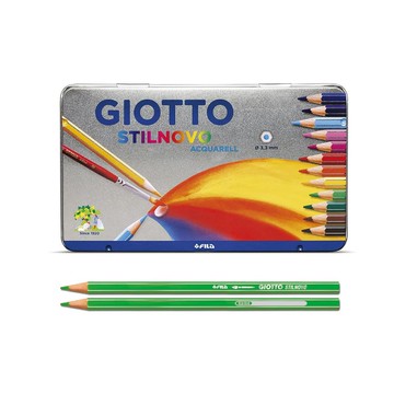 【義大利GIOTTO】STILNOVO 水溶性彩色鉛筆(12色)鐵盒
