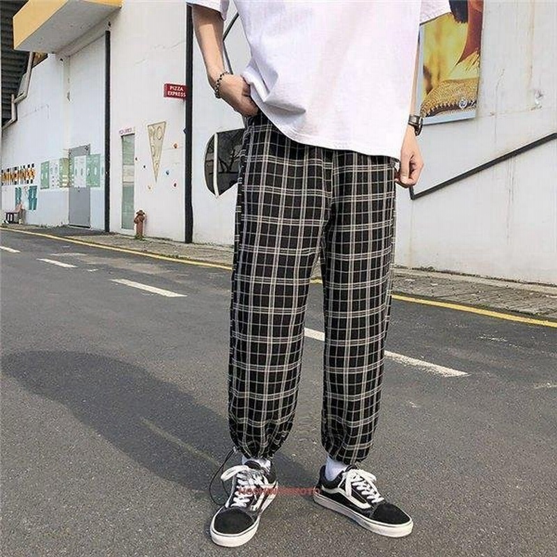 ワイドパンツ メンズ チェック柄 パンツ おしゃれパンツ ゆったり シルエット ゆるめ ユニセックス バギーパンツ カジュアル 春夏秋 通販 Lineポイント最大get Lineショッピング