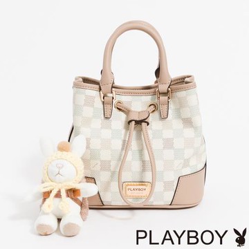 PLAYBOY - 水桶包  Wool & Whimsy系列 - 卡其色