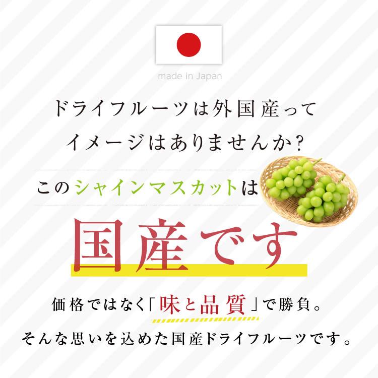 ドライフルーツ シャインマスカット（30g）国産レーズン 干し葡萄 ぶどう国産 ドライマスカット おやつ ヨーグルト お菓子  信州産 無着色 無香料 お歳暮