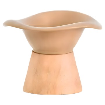 沐慕家居 馬卡龍色分體式寵物碗 陶瓷材質 250ml容量  奶咖斜口  1個