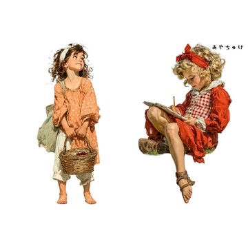 【4 月新品 2】08-122-0065 人物貼紙 鄉村女孩