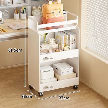 置物架 書包置物架 桌下小推車 廚房置物小推車 書本零食收納架 三層萬向輪小推車