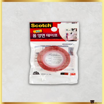 3M Scotch 透明安裝雙面膠帶 #3000C, 玻璃和亞克力的強附著力, 永久型, 韓國製造