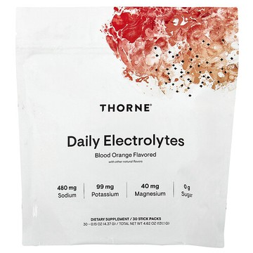 Thorne, 日常電解質，血橙味，30 條，每條 0.15 盎司（4.37 克）