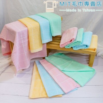 【MIT台灣製】緞條洗臉毛巾 33×78cm｜100%純棉/柔軟吸水/居家日用/隨機三色組/雲林虎尾製造