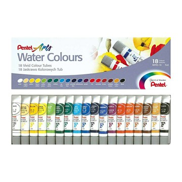 Pentel 飛龍 WFRS-18T 積層軟管不透明水彩 (18色裝)【APP滿額下單4%點數(單一帳號最高1000點)】7/31止