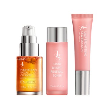 【新品 | 亮肌光采隨行組】81酵素去黑頭潔顏露22ml+LipoA煥膚透亮化妝水15ml+LipoA煥膚無瑕精華乳10ml