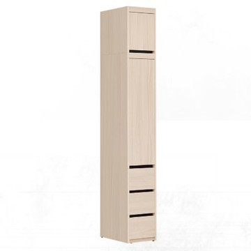 文創集 愛可1.3尺二門三抽加高衣櫃組合-40x59x250cm免組