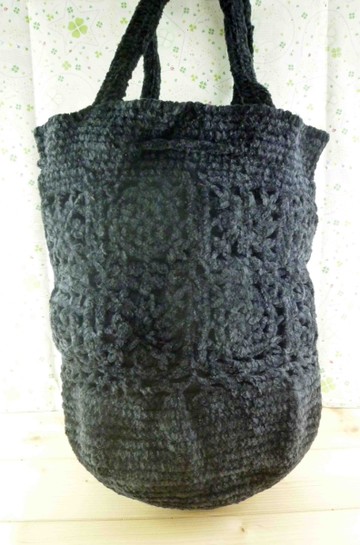 【震撼精品百貨】日本精品百貨~針織側背袋-黑色