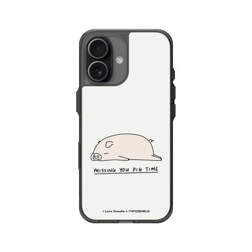 iPhone 17 Clear (相機按鈕) 酷墨灰 - ilovedoodle (Lim Heng Swee) - Missing You Pig Time 豬