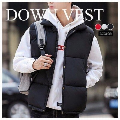 ダウンベスト 中綿ベスト メンズ フード付き ベスト ダウンベスト アウター 立ち襟 大きいサイズ 秋冬 防風 防寒 通販 Lineポイント最大get Lineショッピング